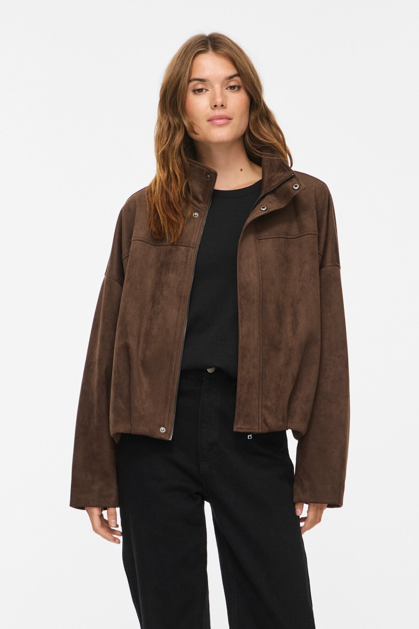 Viviral Funnel Neck jakke – Chocolate Brown